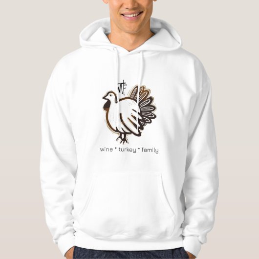 WTF Wine Turkey Family Hoodie (Vorderseite)
