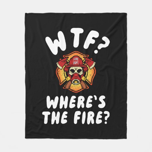 WTF Wo ist der Feuerwehrmann? Fleecedecke (Vorderseite)