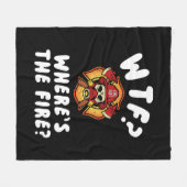 WTF Wo ist der Feuerwehrmann? Fleecedecke (Vorderseite (Horizontal))