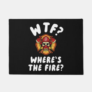 WTF Wo ist der Feuerwehrmann? Fußmatte