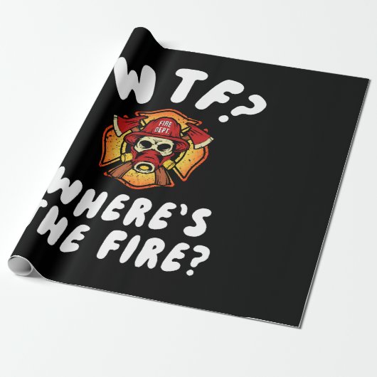 WTF Wo ist der Feuerwehrmann? Geschenkpapier (Ungerollt)