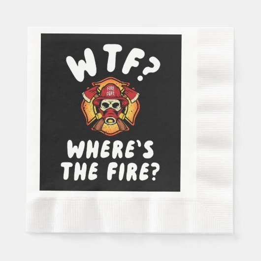 WTF Wo ist der Feuerwehrmann? Serviette (Vorderseite)
