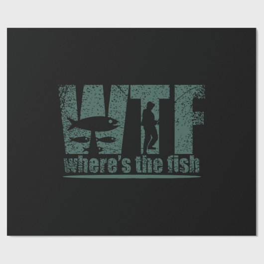 WTF Wo ist der Fisch Geschenkpapier (Flach)