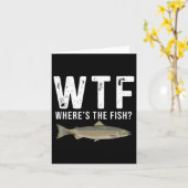 Wtf Wo ist der Fisch Lachs Funny Fishing Gaben Karte (Gelbe Blume)