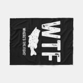 Wtf Wo ist der Fisch Largemouth B Funny Fishing Gi Fleecedecke (Vorderseite (Horizontal))
