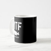 Wtf Wo ist der Fisch Largemouth B Funny Fishing Gi Kaffeetasse (Vorderseite Links)