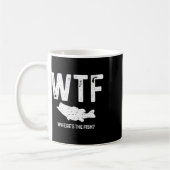 Wtf Wo ist der Fisch Largemouth B Funny Fishing Gi Kaffeetasse (Links)