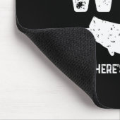 Wtf Wo ist der Fisch Largemouth B Funny Fishing Gi Mousepad (Ecke)