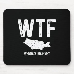 Wtf Wo ist der Fisch Largemouth B Funny Fishing Gi Mousepad