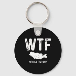 Wtf Wo ist der Fisch Largemouth B Funny Fishing Gi Schlüsselanhänger