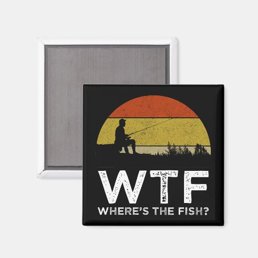 WTF - Wo ist der Fisch? Magnet (Vorderseite/Rückseite)