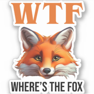 WTF - Wo ist der Fuchs? Aufkleber