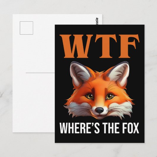 WTF - Wo ist der Fuchs? Postkarte (Vorne/Hinten)