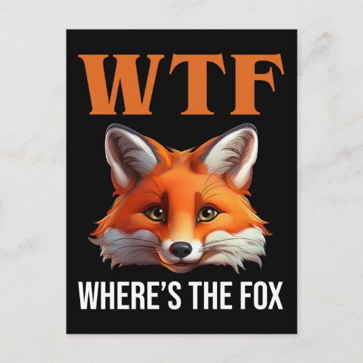 WTF - Wo ist der Fuchs? Postkarte (Vorderseite)