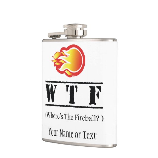WTF - Wo ist die Feuerkugel? Flachmann (Links)