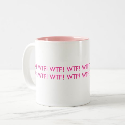 WTF! WTF! Tasse! Zweifarbige Tasse (Vorderseite Links)