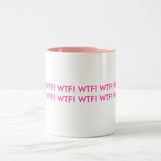 WTF! WTF! Tasse! Zweifarbige Tasse (Mittel)
