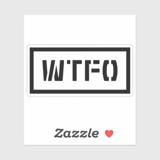 WTFO AUFKLEBER (Blatt)