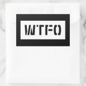 WTFO RECHTECKIGER AUFKLEBER (Tasche)