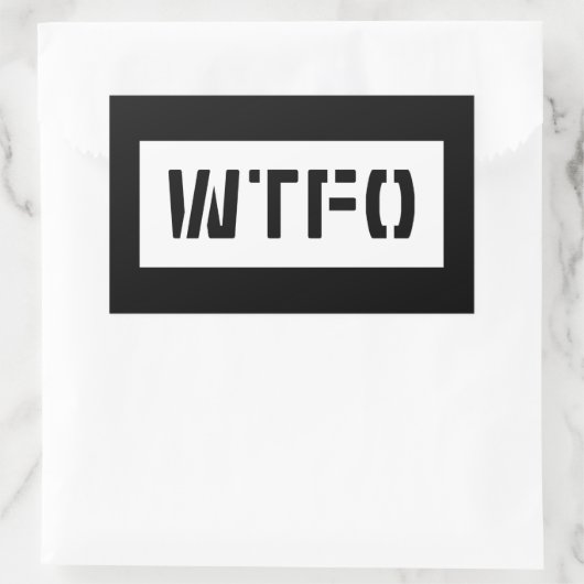 WTFO RECHTECKIGER AUFKLEBER (Tasche)