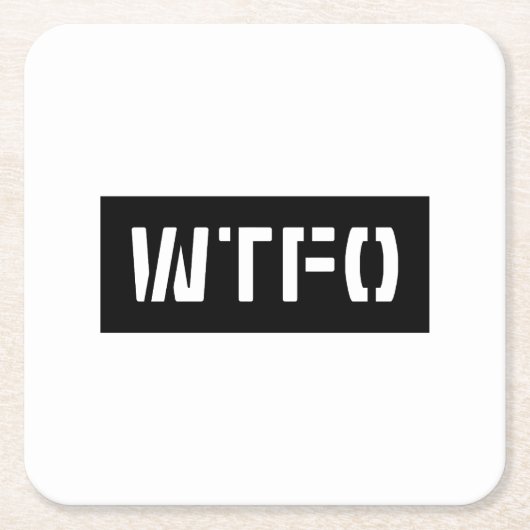 WTFO RECHTECKIGER PAPPUNTERSETZER (Vorderseite)