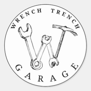 WTG Weiß-Aufkleber Runder Aufkleber