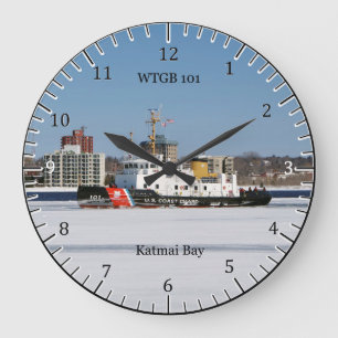 WTGB 101 Katmai Bay Eisuhr Große Wanduhr