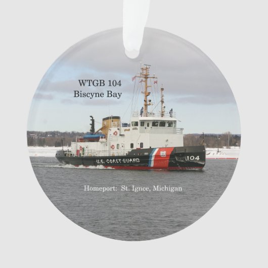 WTGB 104 Biscyne Bay Acryloramen Ornament (Vorderseite)