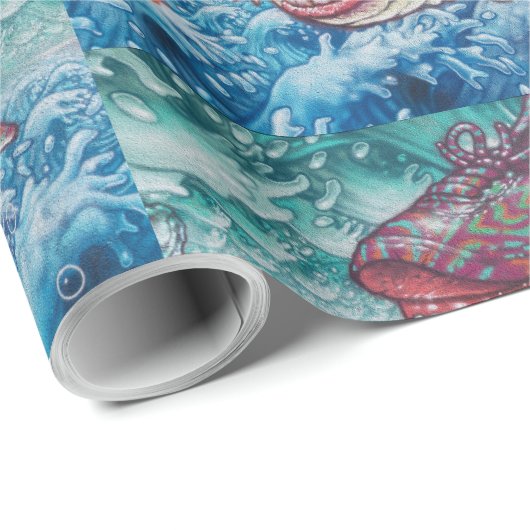 WTH Shark! Geschenkpapier (Rolleneckpunkt)