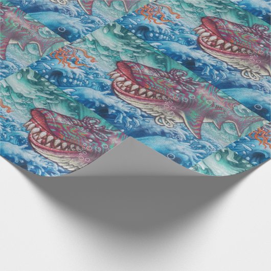 WTH Shark! Geschenkpapier (Ecke)