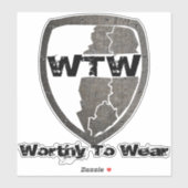 WTW Shield - es lohnt sich zu tragen Aufkleber (Blatt)