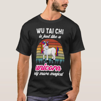 Wu Tai Chi Beginner Unicorn Vintage Sunset T-Shirt