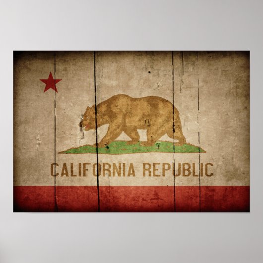 Wucherwald-California-Flagge Poster (Vorne)