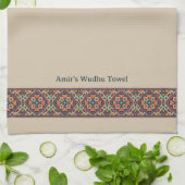 Wudu Dunkle Multicolor-Randmaße Benutzerdefinierte Geschirrtuch (Gefaltet)