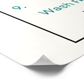 Wudu Steps for Kids Poster Islamic Ablution Chart (Ecke)