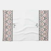 Wudu White Red Pattern Personalized Wudhu Towel Geschirrtuch (Horizontal)