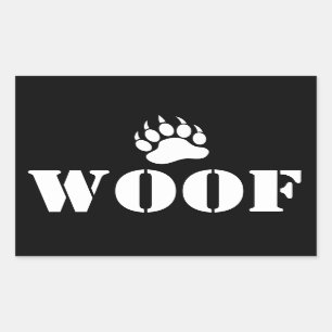 wuff Bärenpranke Rechteckiger Aufkleber
