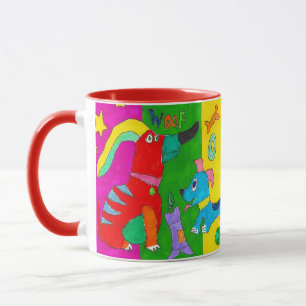 "Wuff! Bellt!" Farbiger Hundetasse Tasse