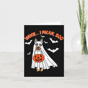 Wuff Meint Boo Lustiger Geist Hund Halloween Deuts Karte