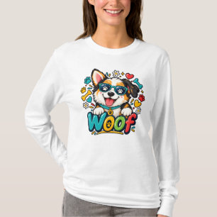 Wuff Süßer Welpenhund Pfotenabdruck Herz T-Shirt