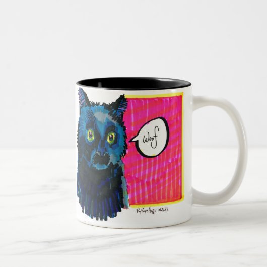 Wuff-Tasse Zweifarbige Tasse (Rechts)