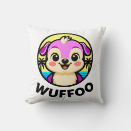 Wuffoo-Abenteuer Süßes Kawaii-Welpen-Animationslog Kissen