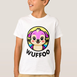 Wuffoo Adventures Cute Kawaii Puppy animation logo T-Shirt