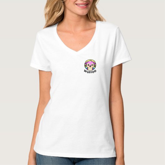 Wuffoo Adventures Cute Kawaii Puppy animation logo T-Shirt (Vorderseite)