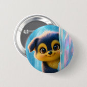 Wuffoo Molli Cute Kawaii Hundebaby Eishöhle Button (Vorne & Hinten)