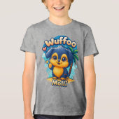 Wuffoo Molli Cute Kawaii Puppy Tropical Island Tri-Blend Shirt (Vorderseite)