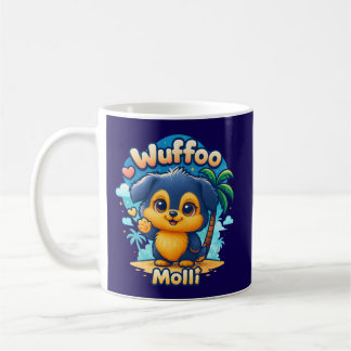 Wuffoo Molli Cute Kawaii Welpe Tropische Insel  Kaffeetasse