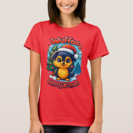 Wuffoo Molli Merry X-mas Kawaii 3D Holiday T-Shirt