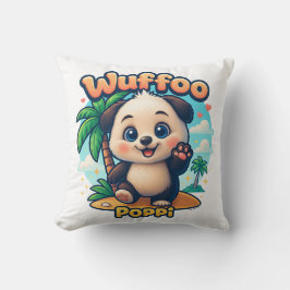 Wuffoo Poppi Cute Kawaii Puppy Tropical Island  Kissen