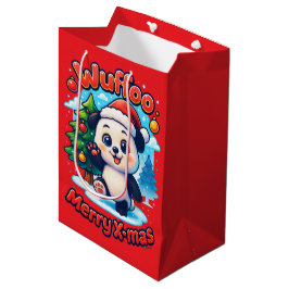 Wuffoo Poppi Fröhliche Weihnachten Kawaii 3D Feier Mittlere Geschenktüte